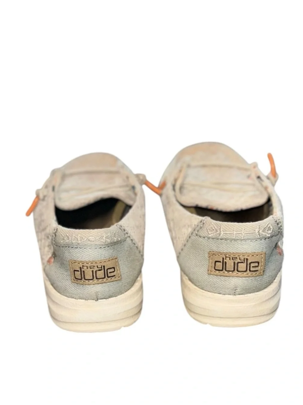 Hey Dude Wendy Youth Boho White Crochet Slip-On Shoes Kids Size 13